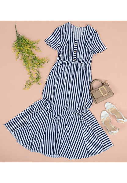 V Neck Print Dress