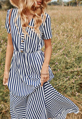 V Neck Print Dress