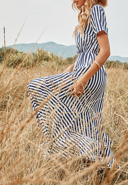 V Neck Print Dress