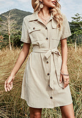 Bold Down Belted Dress