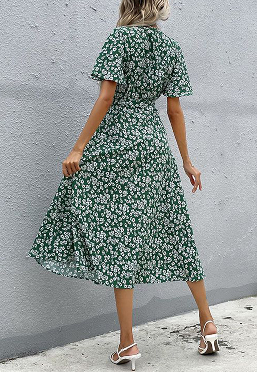 Print Summer Wrap Dress