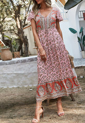 Multicolor Printed Bohemian Dress