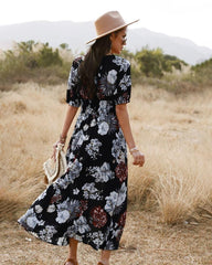 Minimalist Button Print Dress