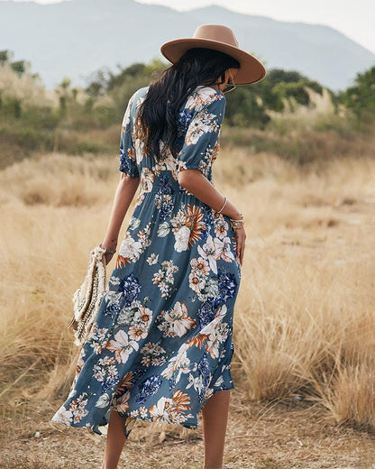 Minimalist Button Print Dress