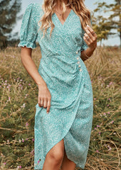 Printed Side Button Dress