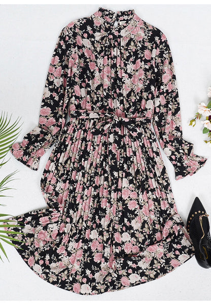 Tie Waist Floral Dress