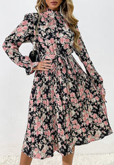 Tie Waist Floral Dress