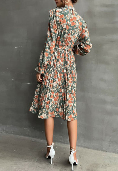Tie Waist Floral Dress