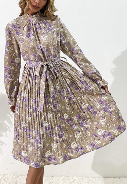 Tie Waist Floral Dress