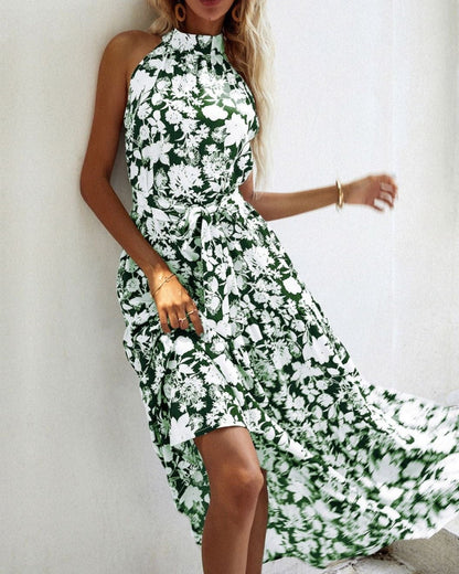 Neck Tiered Summer Dress