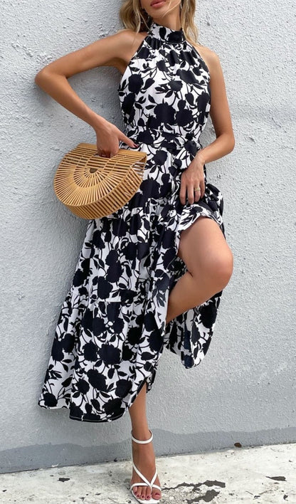 Neck Tiered Summer Dress