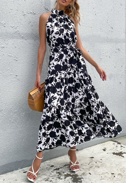 Neck Tiered Summer Dress