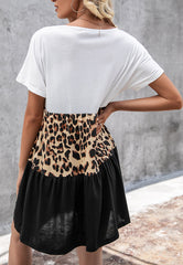 Color Block V Neck Dress