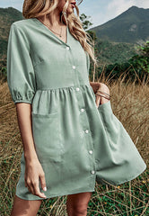 Classic Pocket Down Dress