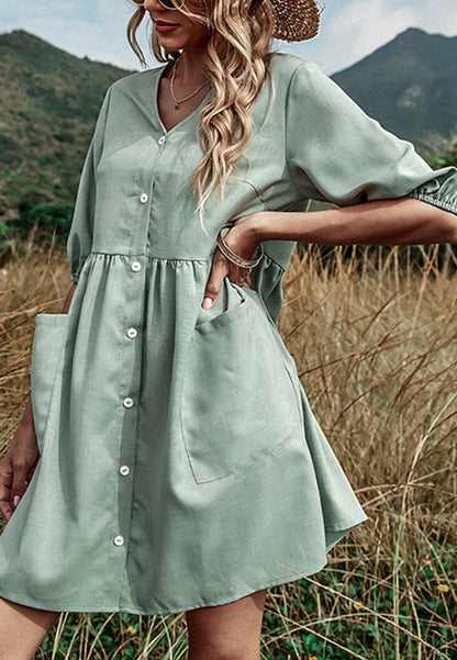 Classic Pocket Down Dress