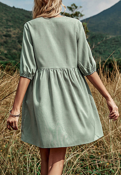 Classic Pocket Down Dress