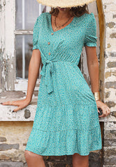 Ditsy Floral Waist Dress