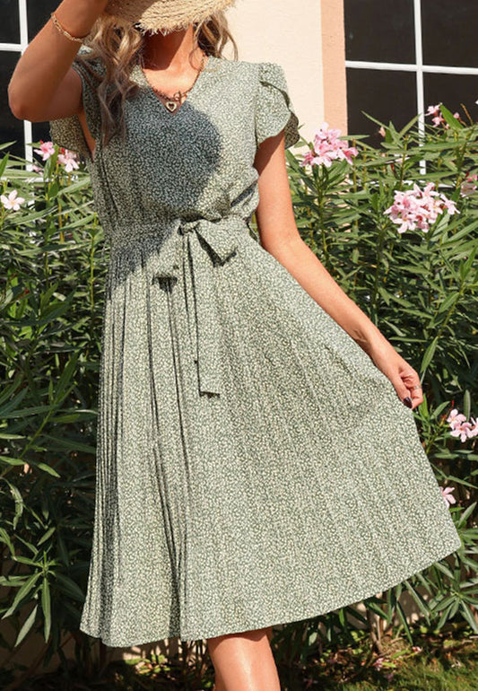 Floral Tulip Sleeve Dress