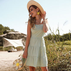 Cutout Tie Back Dress
