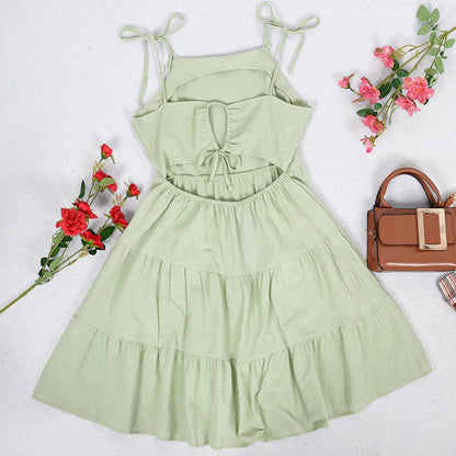 Cutout Tie Back Dress