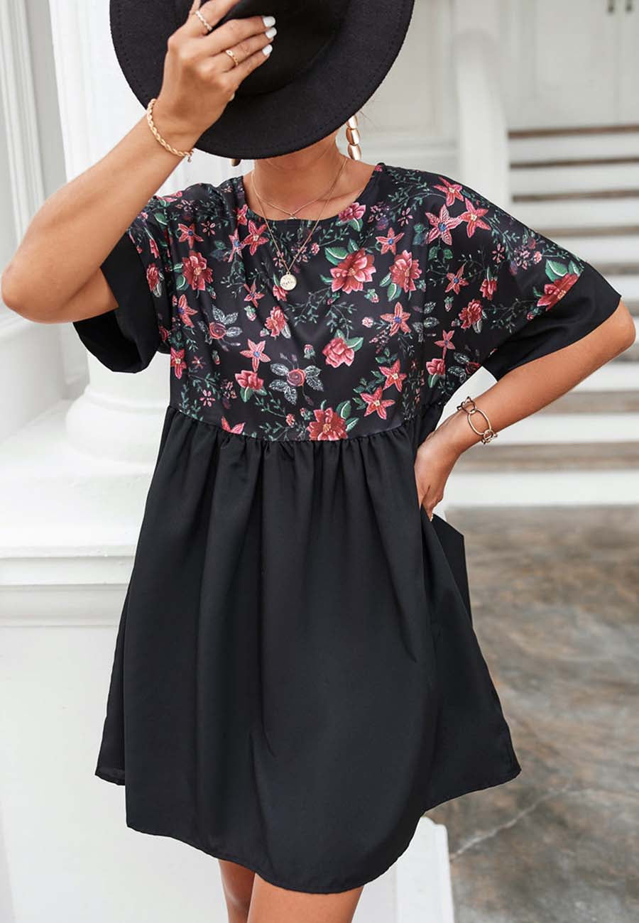 Two Floral Print Dress