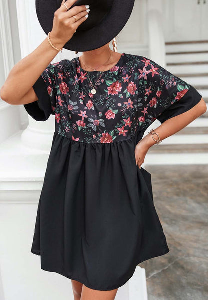 Two Floral Print Dress