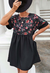 Two Floral Print Dress