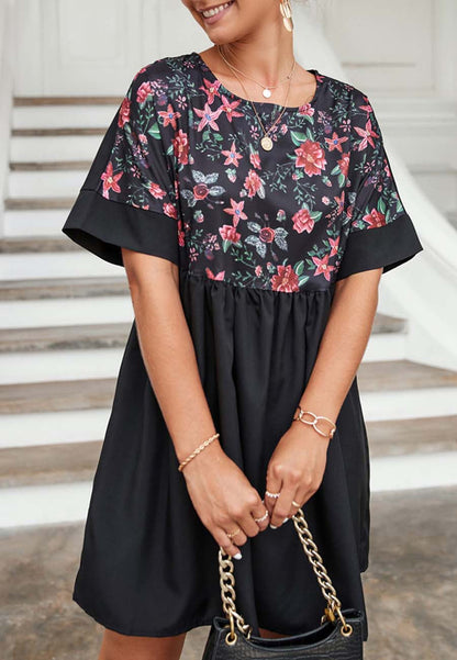 Two Floral Print Dress