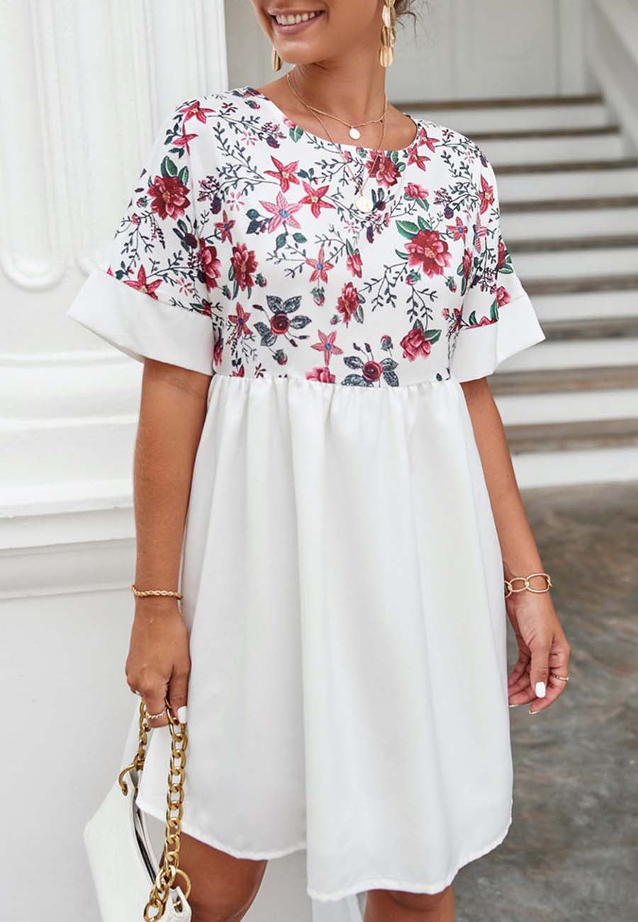 Two Floral Print Dress