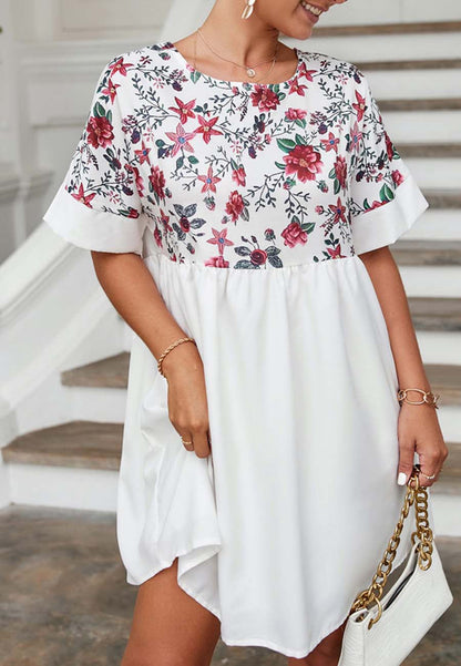 Two Floral Print Dress