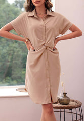 Twist Classic Button Dress