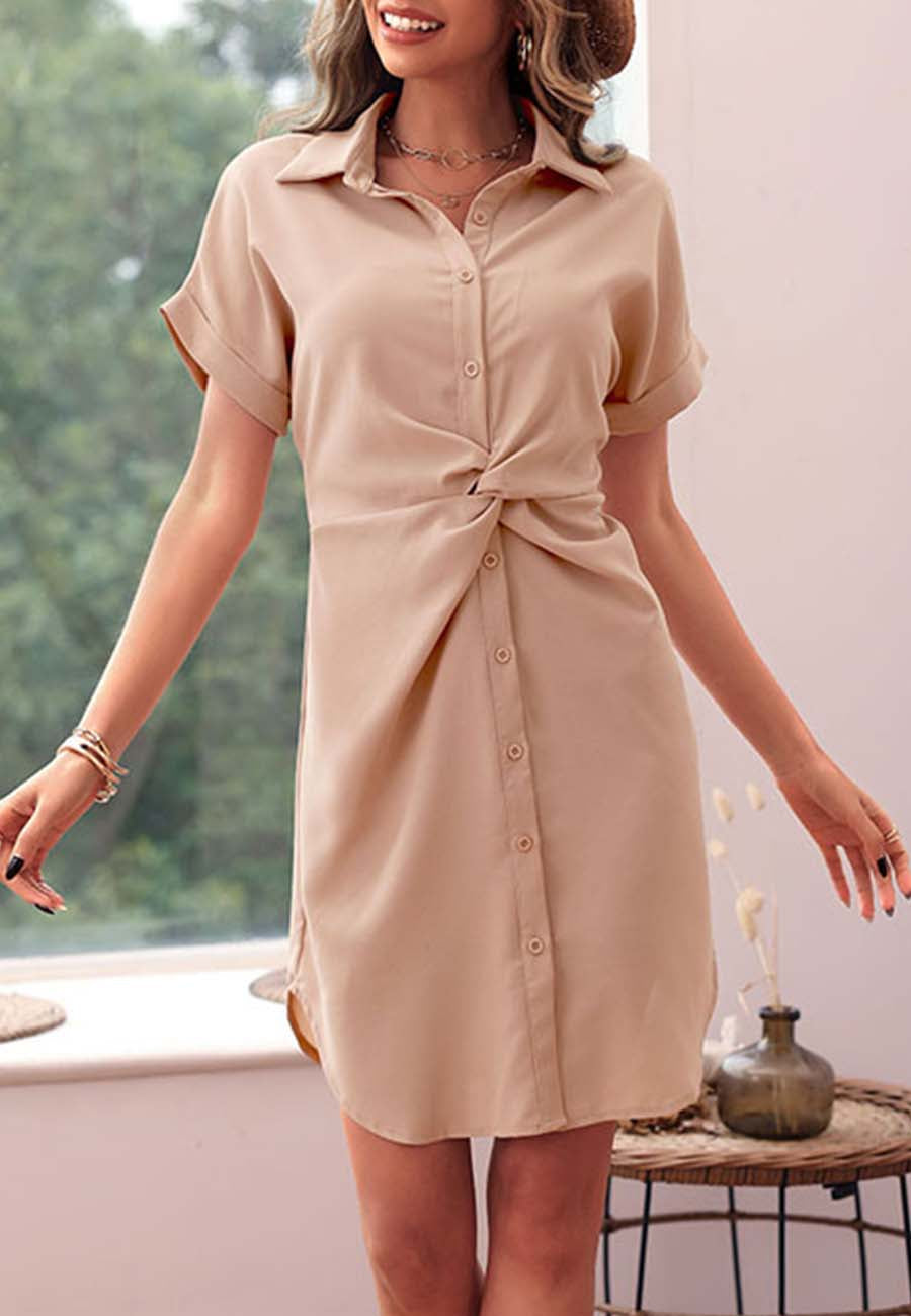 Twist Classic Button Dress
