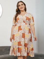 Mixed Patchwork Print Dress