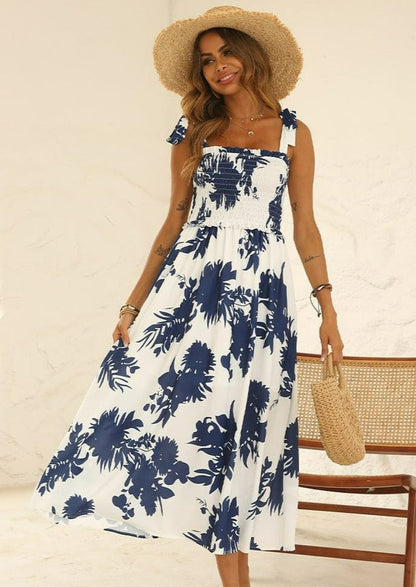 Print Tie Strap Dress
