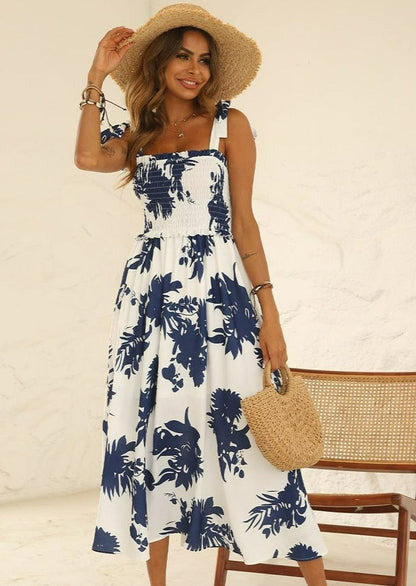 Print Tie Strap Dress