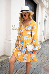Floral Long Skater Dress