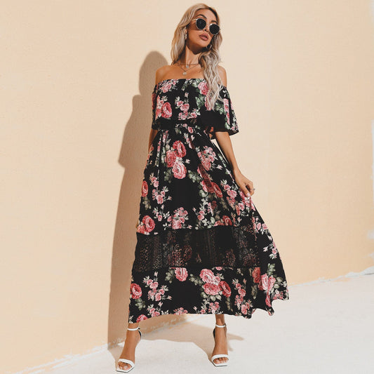 Mesh Lace Detail Dress
