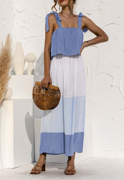 Shoulder Color Block Dress