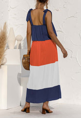 Shoulder Color Block Dress