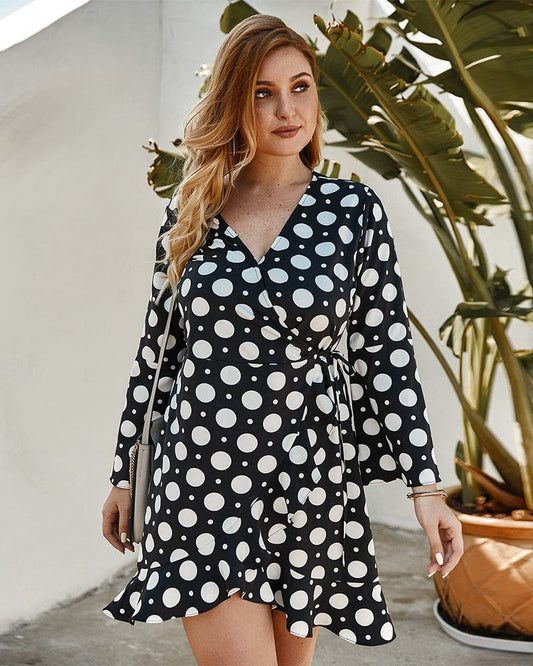 Polka Dot Wrap Dress