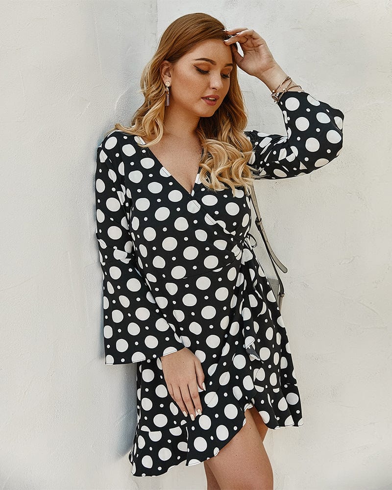 Polka Dot Wrap Dress