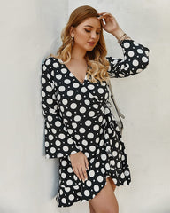 Polka Dot Wrap Dress