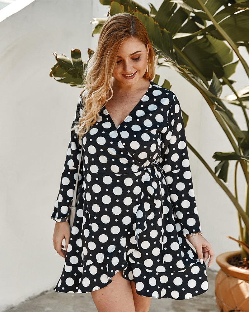 Polka Dot Wrap Dress