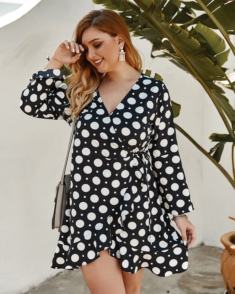 Polka Dot Wrap Dress