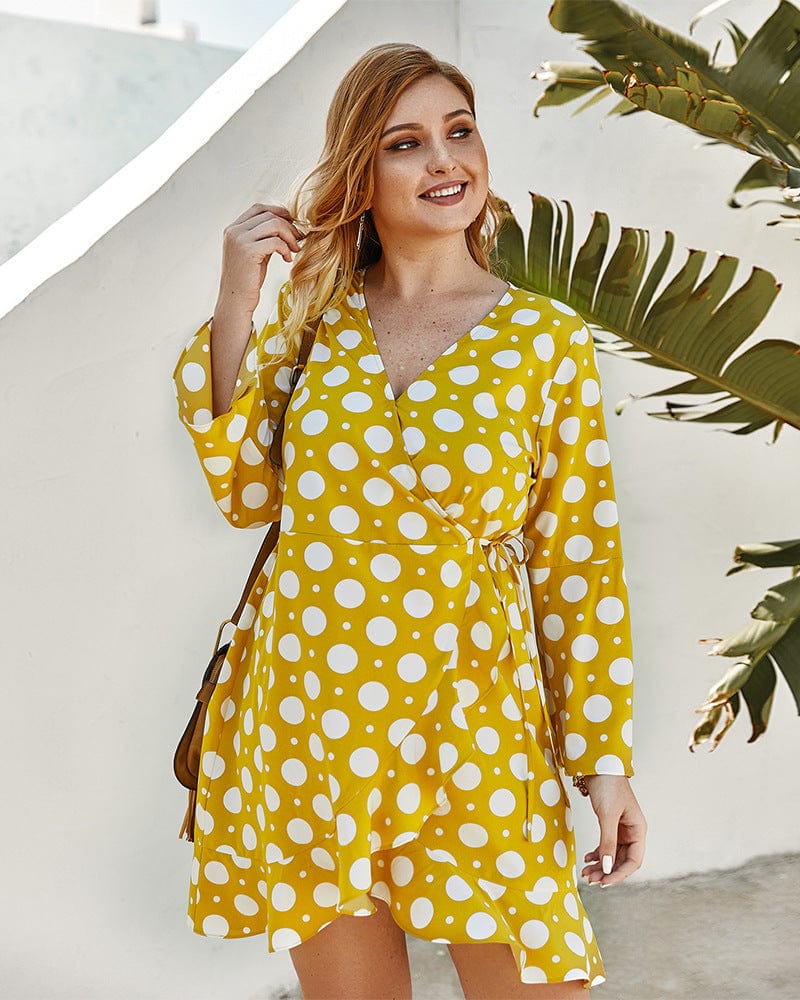 Polka Dot Wrap Dress