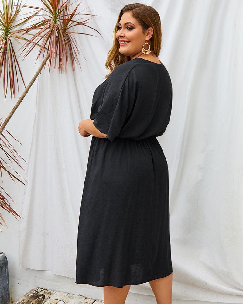 Plus Contrast Down Skirt Dress