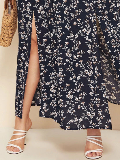 Plus Size Off Floral Maxi Dress