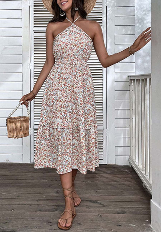 Smocked Waist Floral Dress
