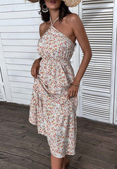 Smocked Waist Floral Dress