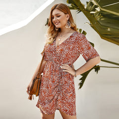 Ditsy Floral Ruched Dress